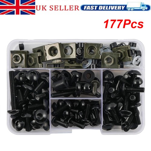177x black fairing bolts - black,